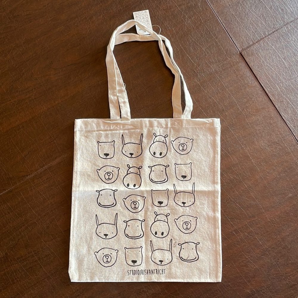 Linen Reusable Graphic Tote / Shopping Bag | Eco-Friendly | European | Cute!
